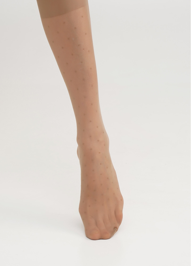 Гольфи прозорі в горох NG-04 gamb glace (бежевий)