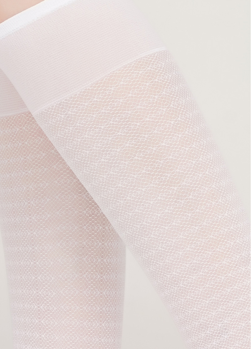 Жіночі ажурні гольфи NG-12 gambaletto bianco (білий)