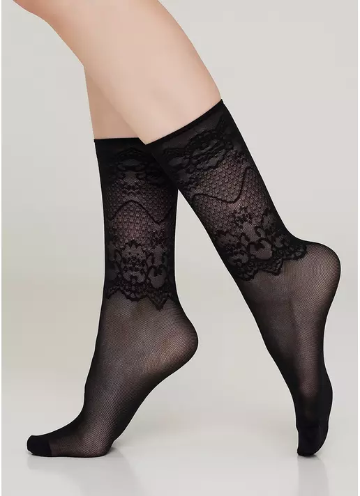 Жіночі шкарпетки з квітковим малюнком NN-09 calzino