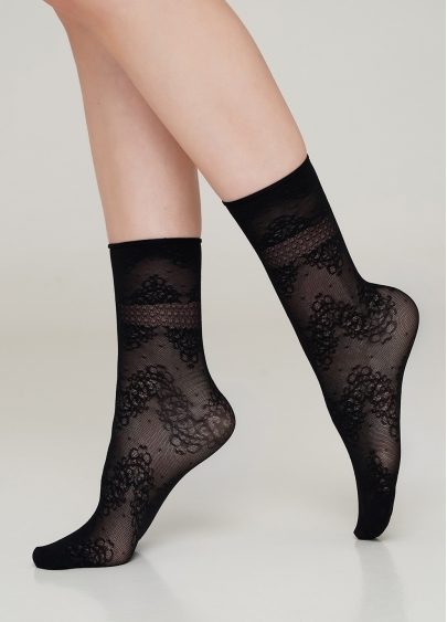 Женские носки с цветочным рисунком NN-10 calzino