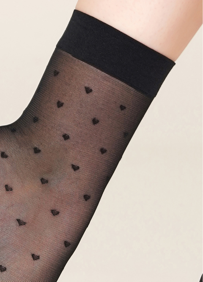 Женские носки в мелкие сердечки NN-16 calzino