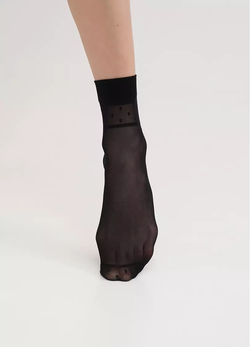 Носки с узором горох NN-21 calzino nero (черный)