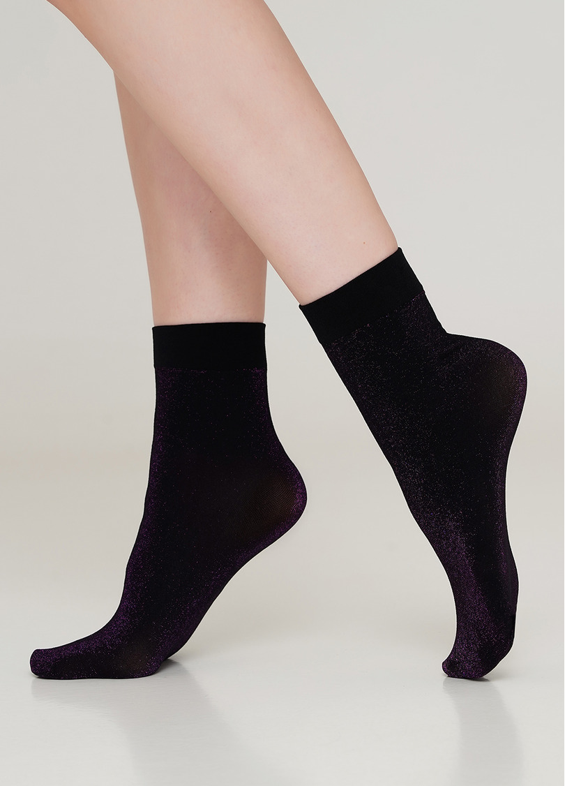 Жіночі шкарпетки з люрексом SHINY calzino shiny pink metallic (рожевий)