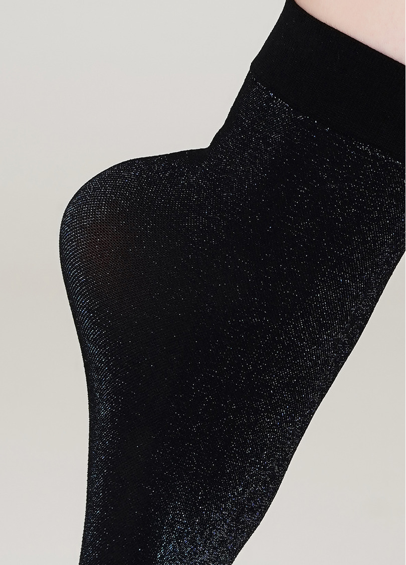 Жіночі шкарпетки з люрексом SHINY calzino shiny turqoise metalic (синій)