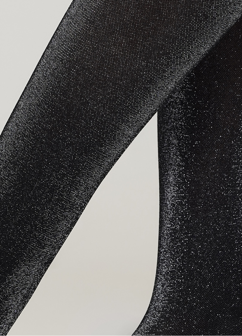 Жіночі гольфи з люрексом SHINY gamb dark silver metallic (сірий)