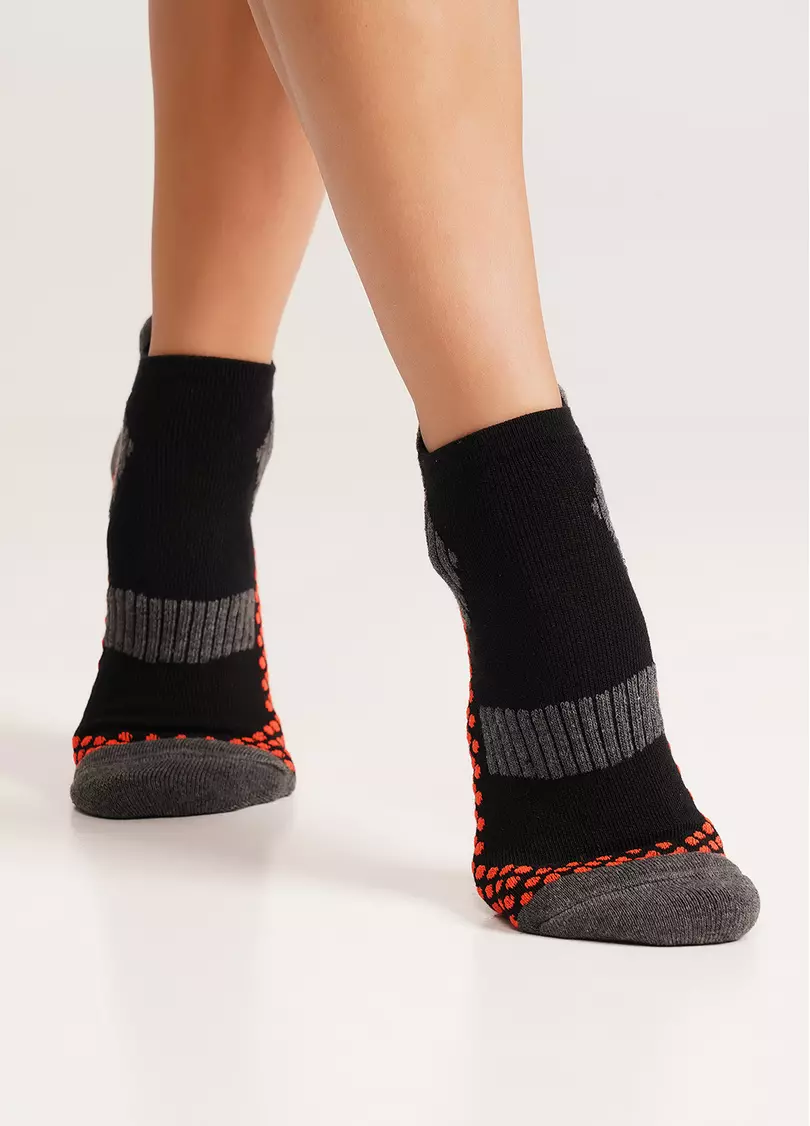 Трекинговые носки для спорта короткие унисекс US1 SPORT TREKKING black (черный)