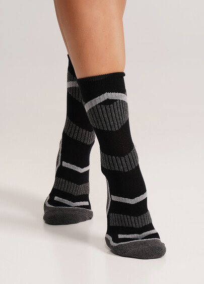Трекинговые носки высокие унисекс US3 WORK TREKKING black (черный)