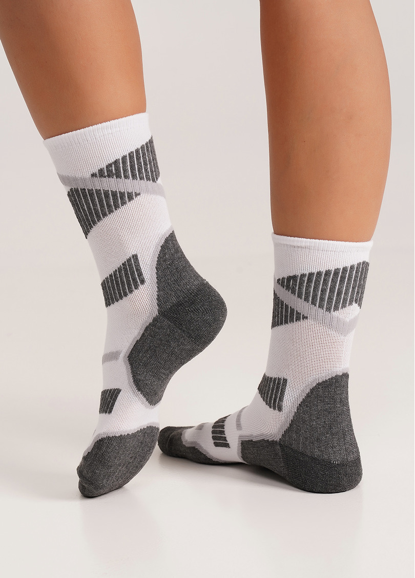 Трекинговые носки высокие унисекс US3 WORK TREKKING white (белый)