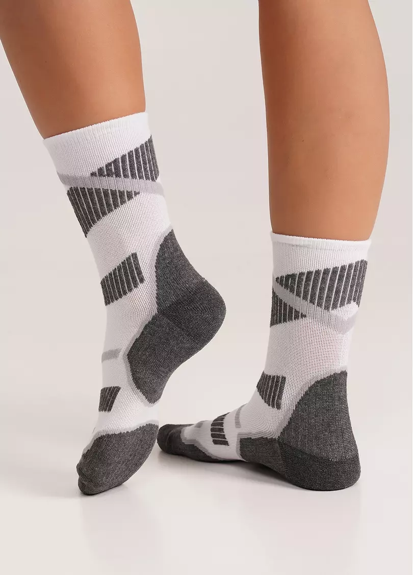Трекінгові шкарпетки високі унісекс US3 WORK TREKKING white (білий)