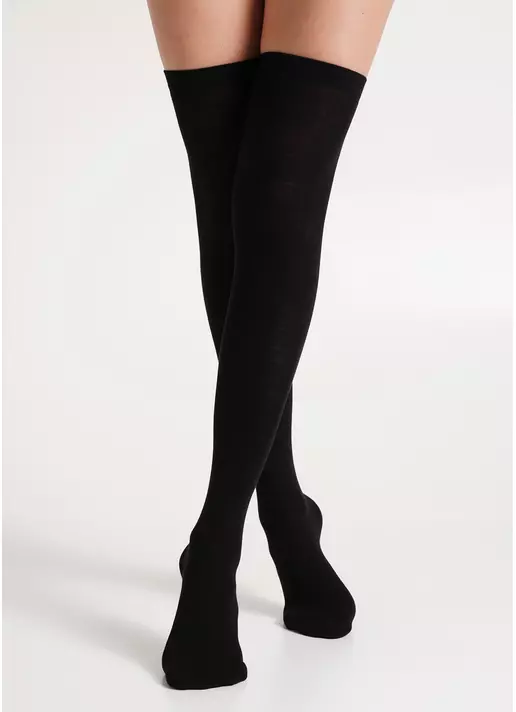 Класичні гольфіни з бавовни без малюнку WB1 CLASSIC black (чорний)