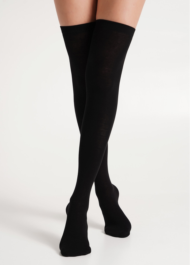 Класичні гольфіни з бавовни без малюнку WB1 CLASSIC black (чорний)