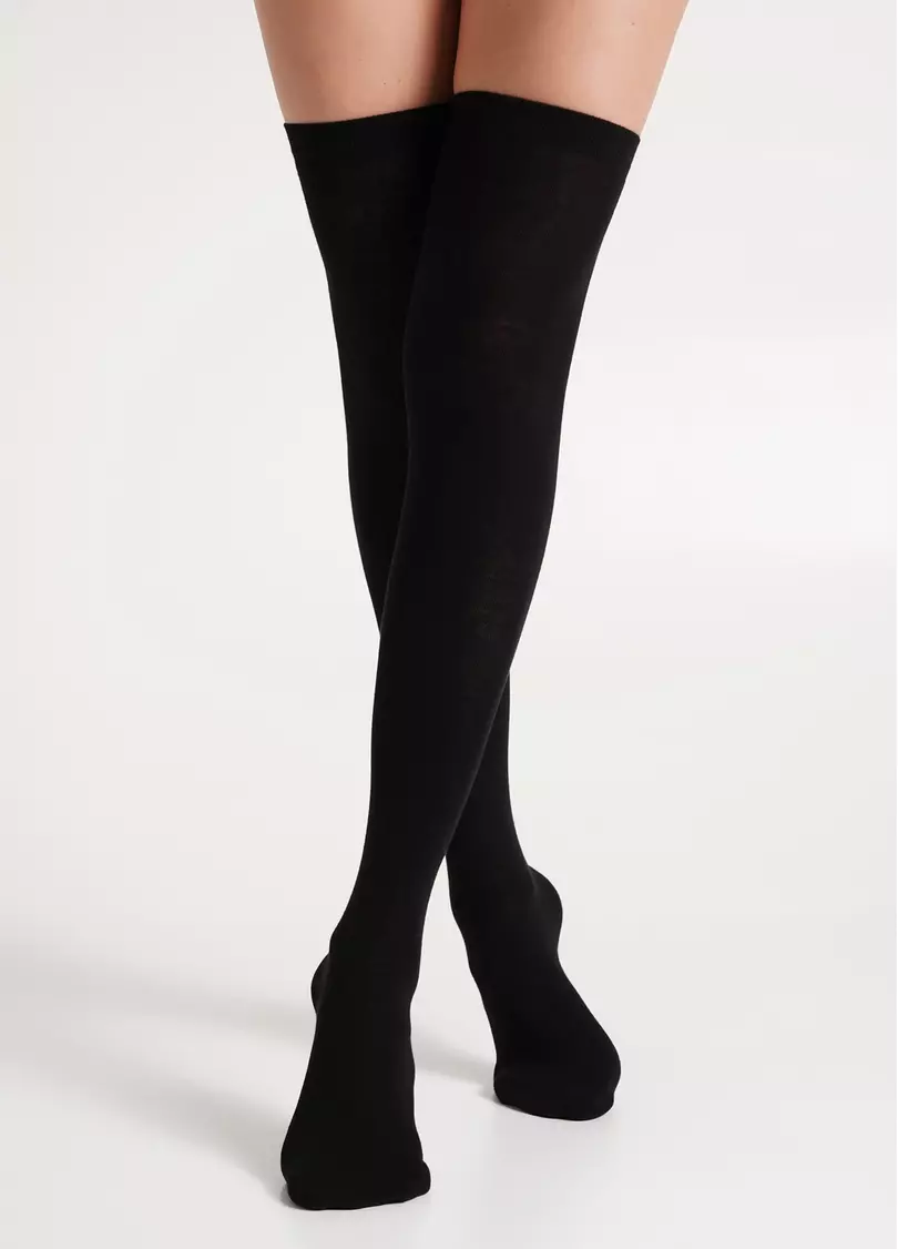 Класичні гольфіни з бавовни без малюнку WB1 CLASSIC black (чорний)