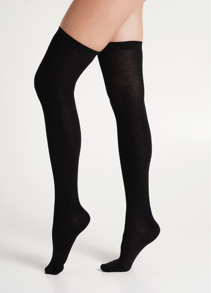 Класичні гольфіни з бавовни без малюнку WB1 CLASSIC black (чорний)