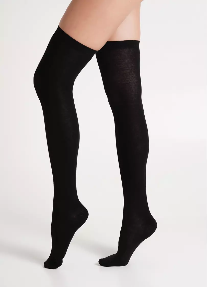 Класичні гольфіни з бавовни без малюнку WB1 CLASSIC black (чорний)