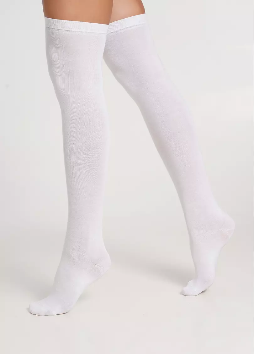 Класичні гольфіни з бавовни без малюнку WB1 CLASSIC white (білий)