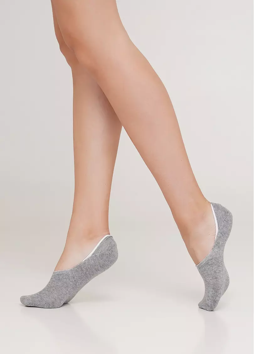 Женские хлопковые подследники WF1 CLASSIC [WFC/Sk-cl] light grey melange (меланж)