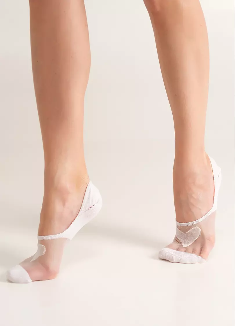 Подследники прозрачны с сердечком WF1 CRISTAL 004 white (белый)