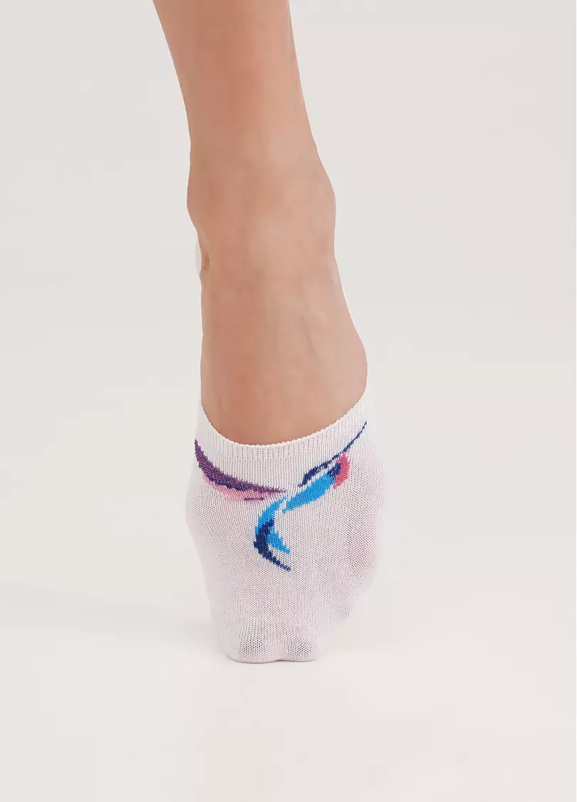 Подследники с полосками комплект из 2-х пар WF1 FASHION SET 2404 white (белый)