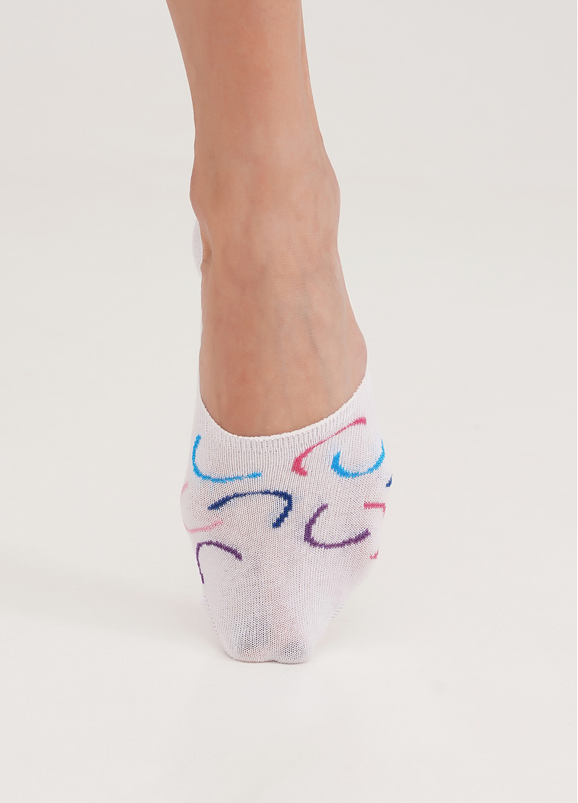 Подследники с полосками комплект из 2-х пар WF1 FASHION SET 2404 white (белый)