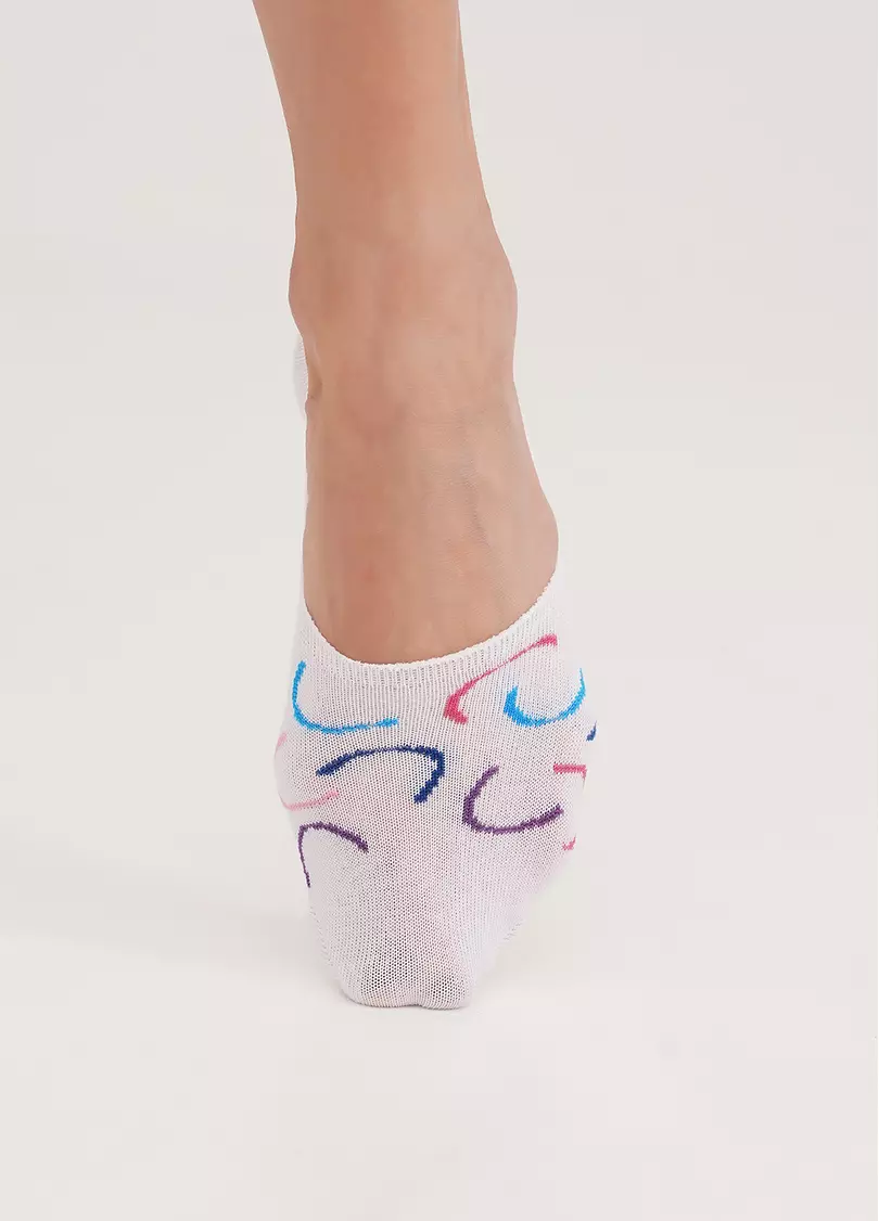 Подследники с полосками комплект из 2-х пар WF1 FASHION SET 2404 white (белый)