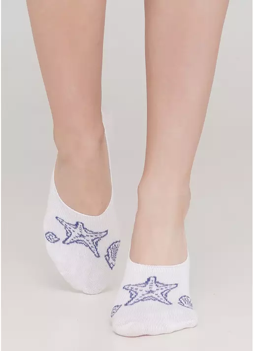 Жіночі шкарпетки підслідники WF1 MARINE 010 (білий)