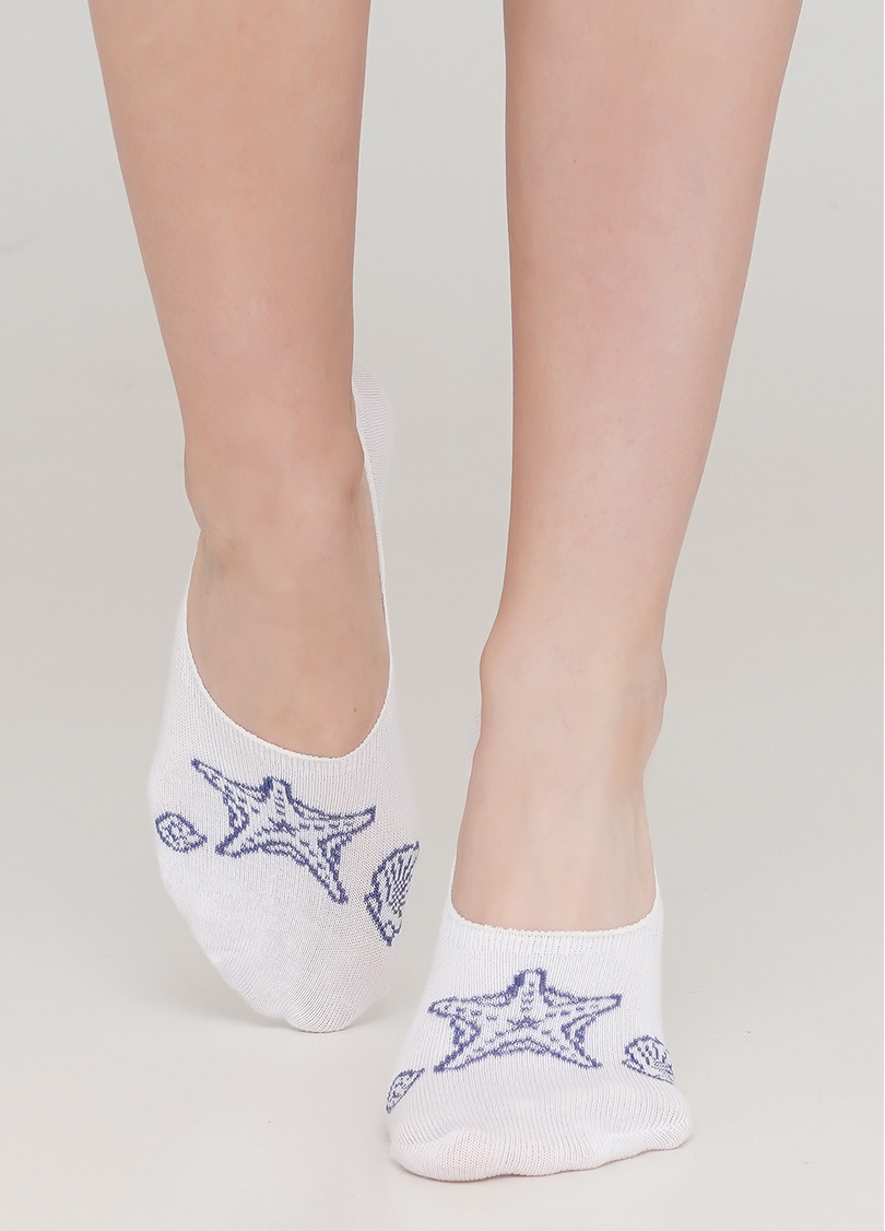 Жіночі шкарпетки підслідники WF1 MARINE 010 (білий)