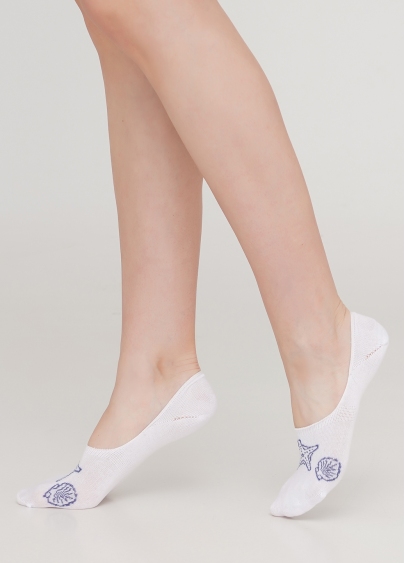 Женские носки подследники WF1 MARINE 010 (белый)