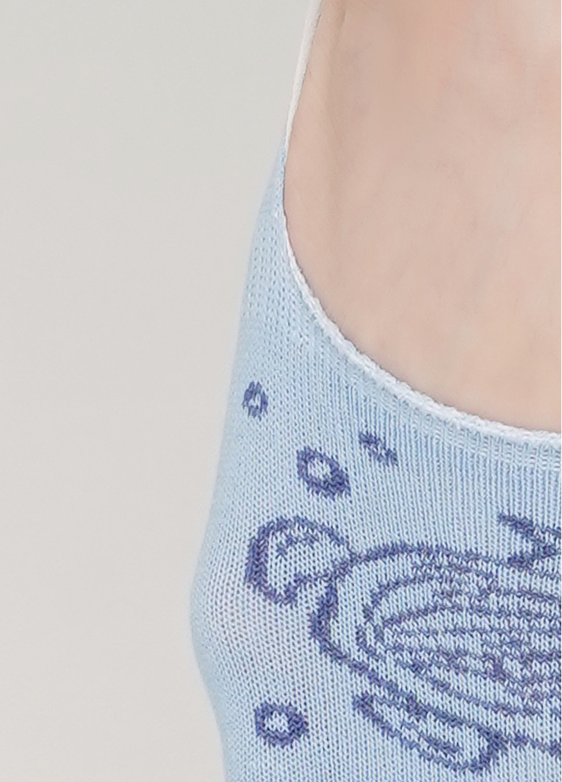 Женские носки подследники WF1 MARINE 011 (голубой)
