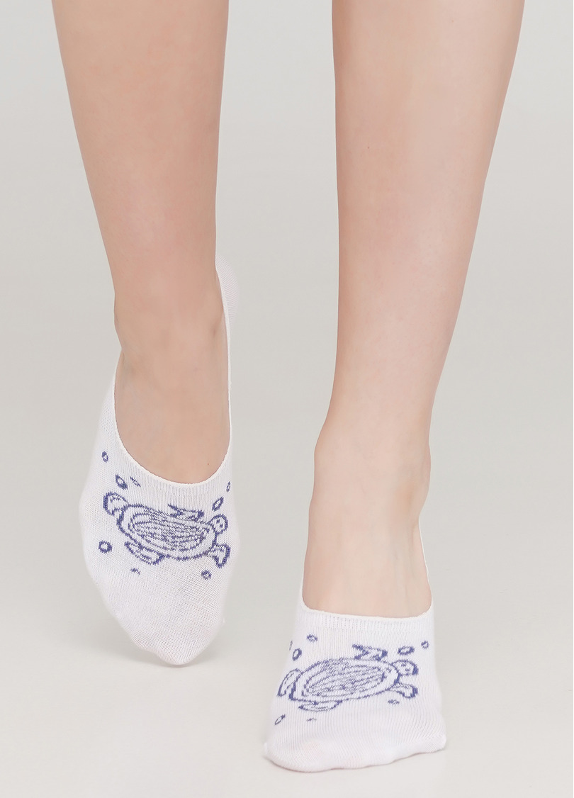 Женские носки подследники WF1 MARINE 011 (белый)