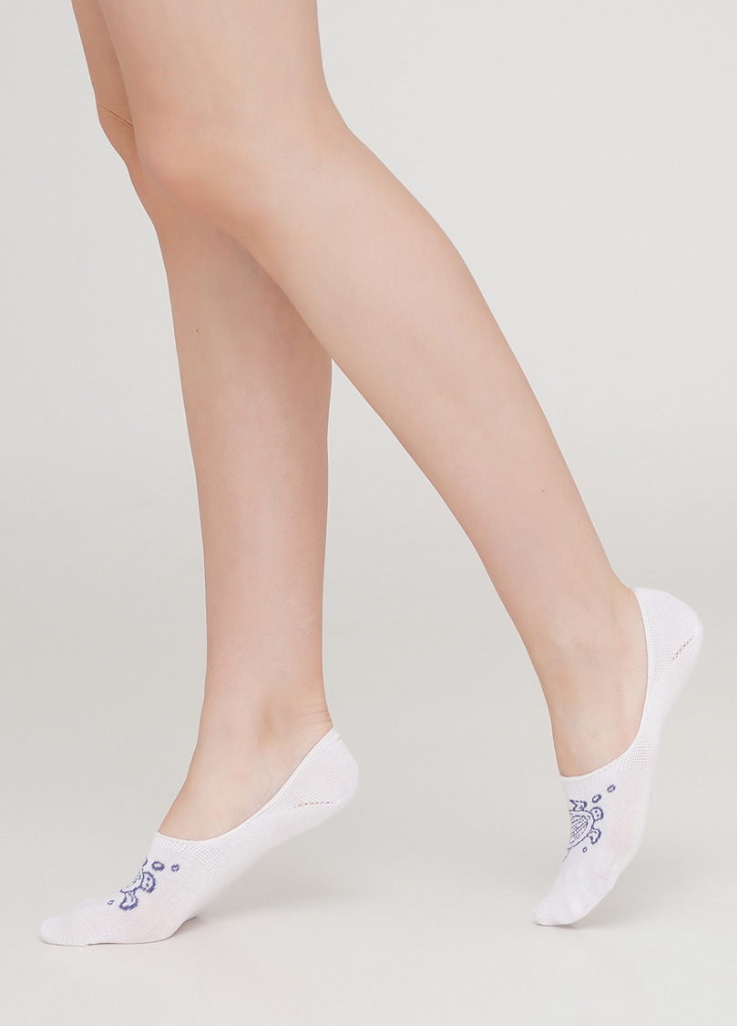 Женские носки подследники WF1 MARINE 011 (белый)