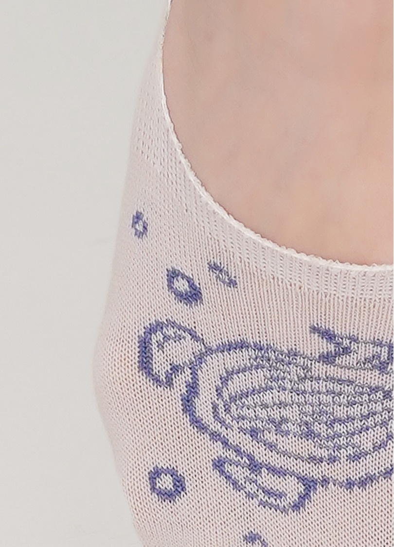 Женские носки подследники WF1 MARINE 011 (бежевый)