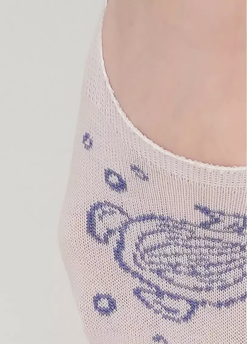 Женские носки подследники WF1 MARINE 011 (бежевый)