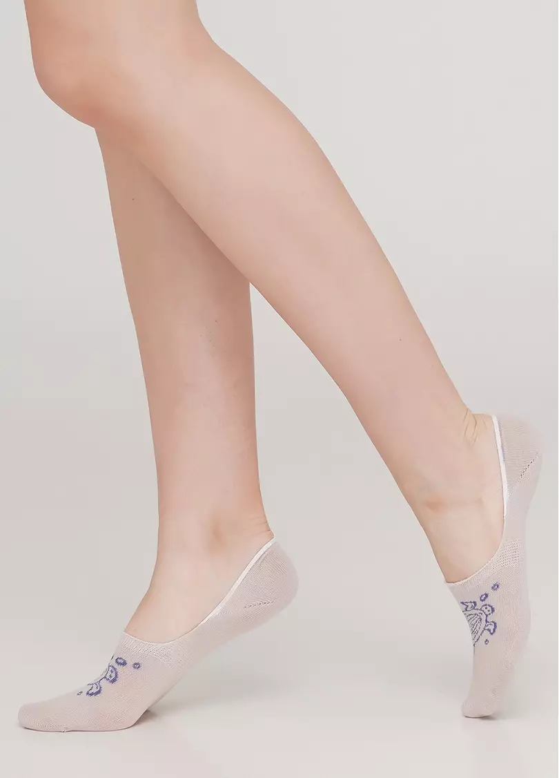 Женские носки подследники WF1 MARINE 011 (бежевый)