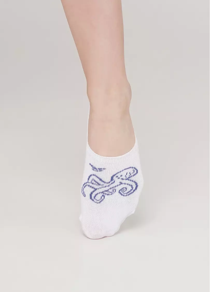 Женские носки подследники WF1 MARINE 012 (белый)