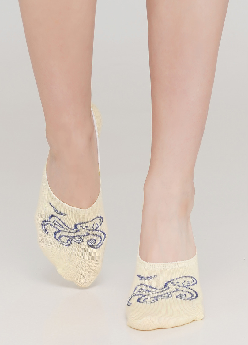 Женские носки подследники WF1 MARINE 012 (желтый)