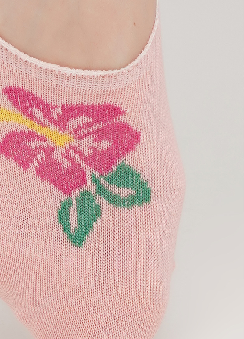 Женские подследники из хлопка с рисунком WF1 TROPIC 001 (розовый)