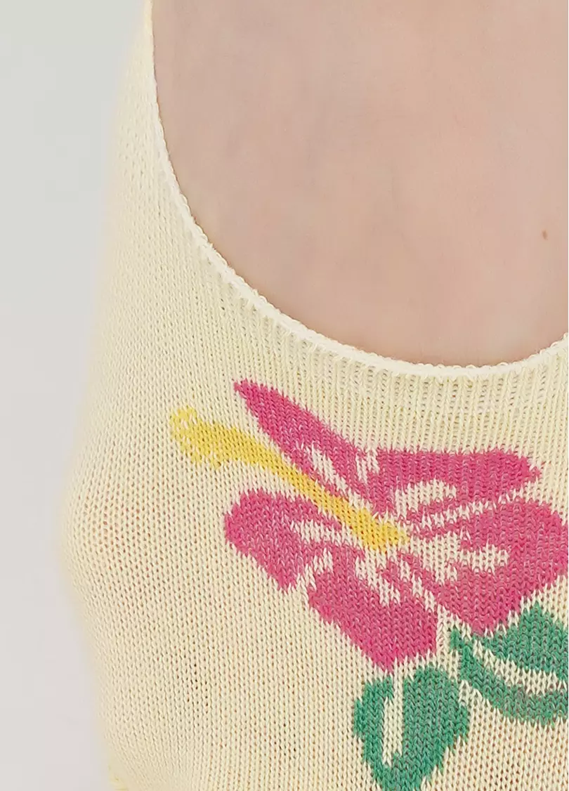 Жіночі підслідники з бавовни з малюнком WF1 TROPIC 001 (жовтий)