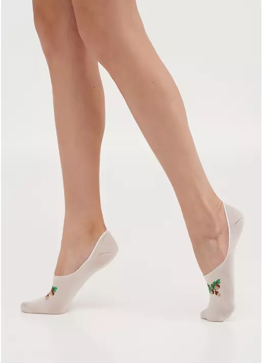 Следы хлопковые с рисунком желудей WF1 UKR 2402 panna (бежевый)