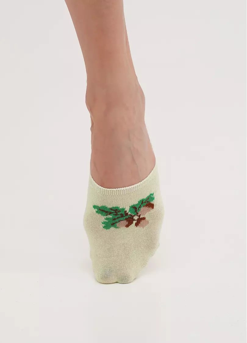 Слідки бавовняні з малюнком жолудів WF1 UKR 2402 salat (зелений)