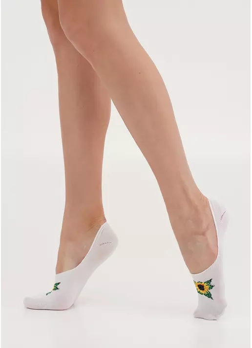 Хлопковые следы с подсолнухом WF1 UKR 2403 white (белый)