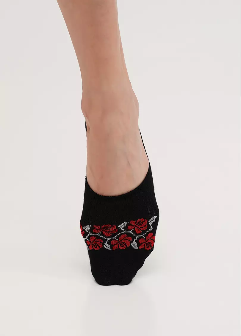 Подследники хлопковые с орнаментом вышиванки WF1 UKR 2405 black (черный)