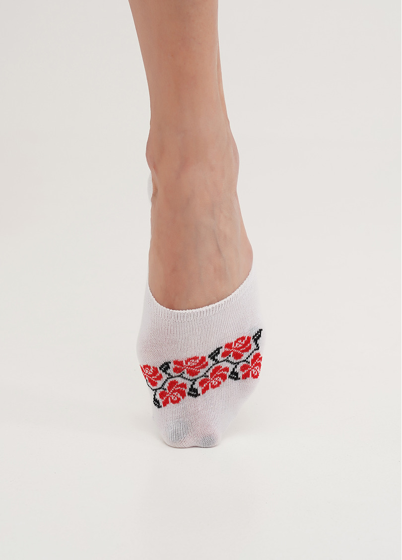 Подследники хлопковые с орнаментом вышиванки WF1 UKR 2405 white (белый)