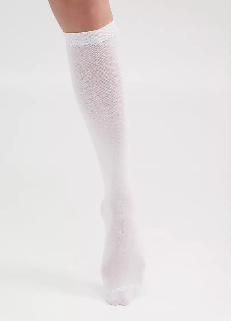 Хлопковые гольфы WG1 CLASSIC white (белый)