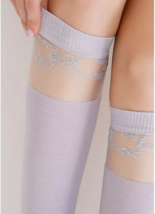 Женские гольфы с рисунком WGC/Mn-001 gamb steel (серый)