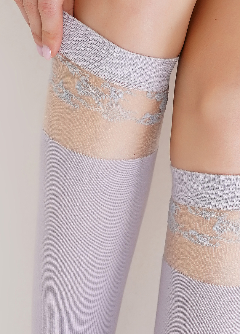 Жіночі гольфи з малюнком WGC/Mn-001 gamb steel (сірий)