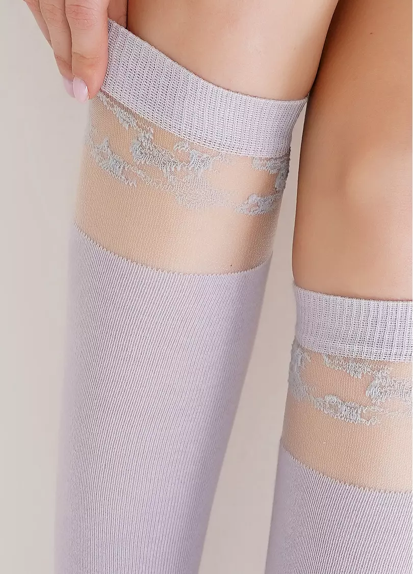 Женские гольфы с рисунком WGC/Mn-001 gamb steel (серый)