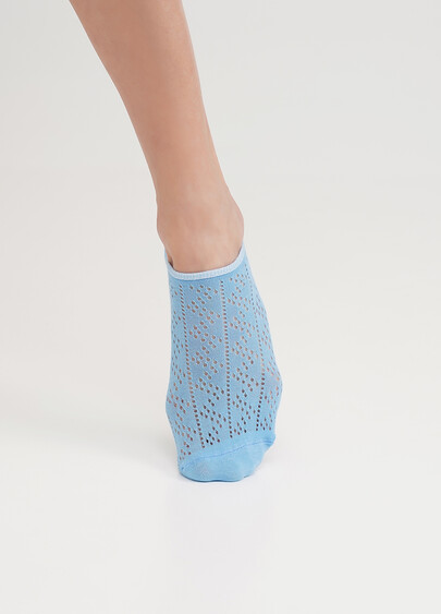 Короткие носки из хлопка WS0 AIR 001 baby blue (голубой)