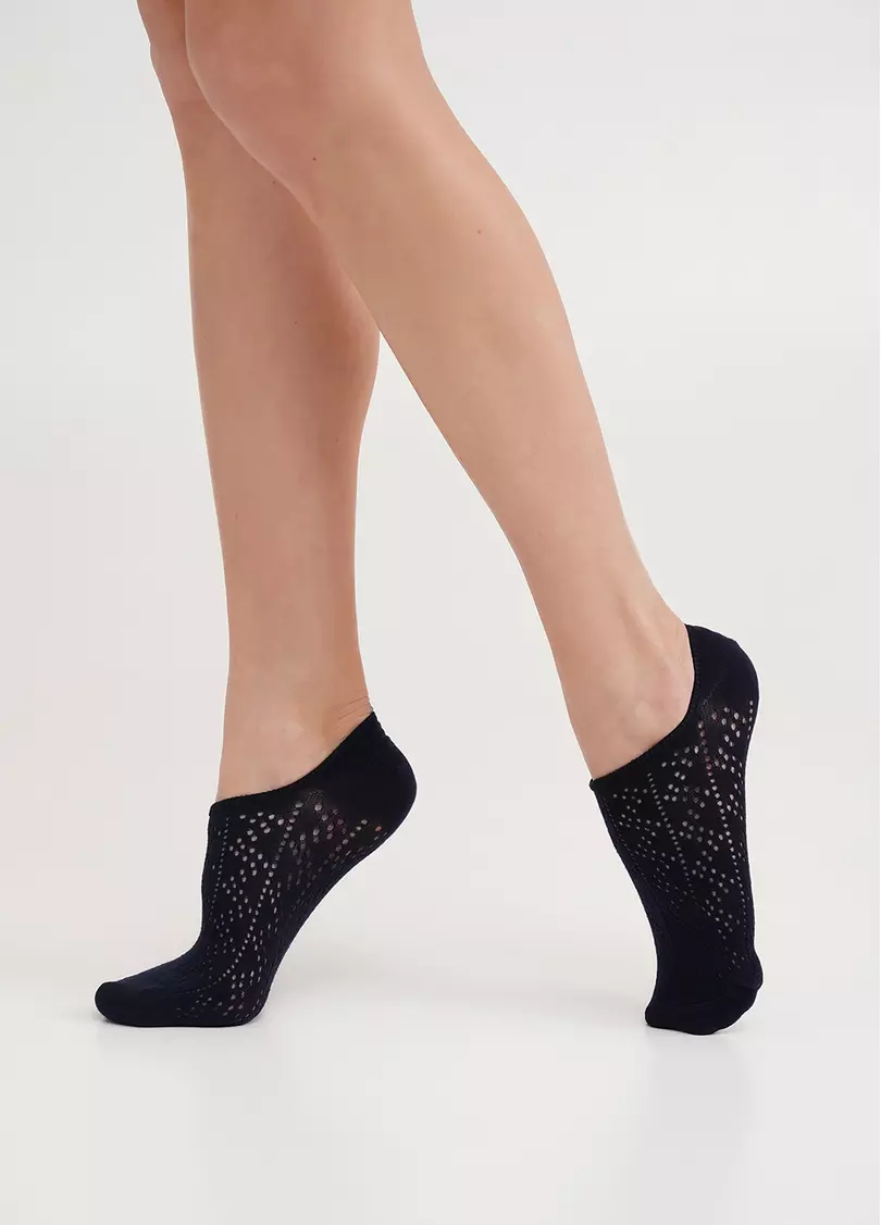 Короткие носки из хлопка WS0 AIR 001 navy (синий)