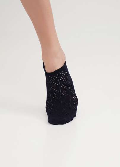 Короткие носки из хлопка WS0 AIR 001 navy (синий)