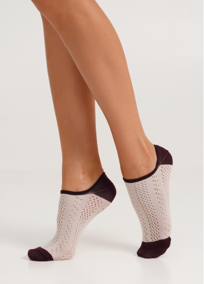 Короткі шкарпетки невидимі бавовняні WS0 AIR 003 moonlight/vintage grape (бежевий)